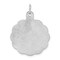 Sterling Silver 25th Anniversary Disc Charm Jewelry 30mm x 23mm